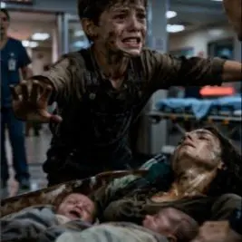 THE BOY WHO PUSHED A RUSTED WHEELBARROW