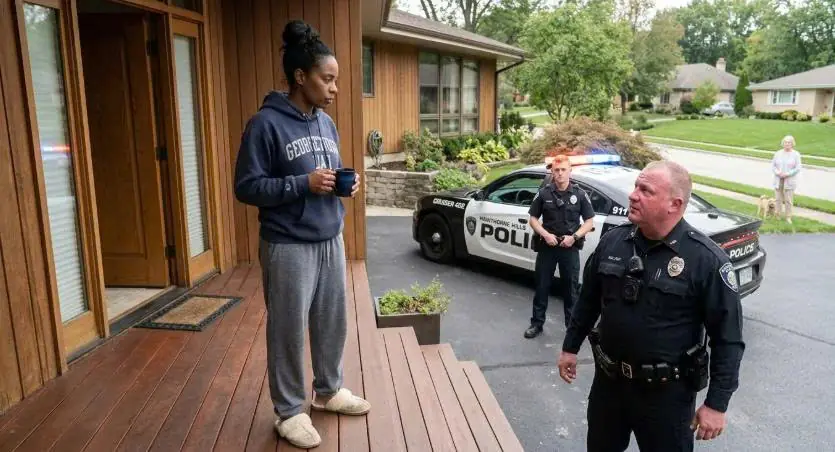 The officers cornered her on her own porch — then a black SUV blocked the street