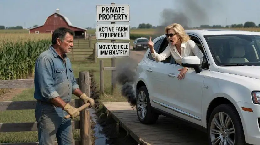 An HOA Board Member Kept Driving Through My Cornfield — Then Her Luxury SUV Sank Where Every Warning Said It Would