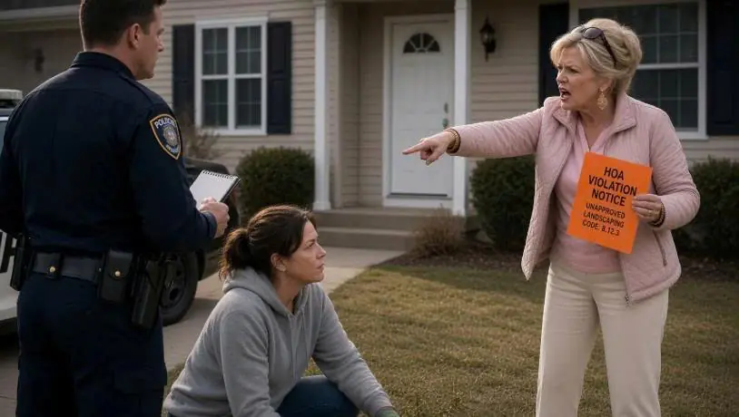 The HOA President Called Police to Remove a Woman From Her Own Home — Then the Officer Looked at Her and Said, “Chief?”