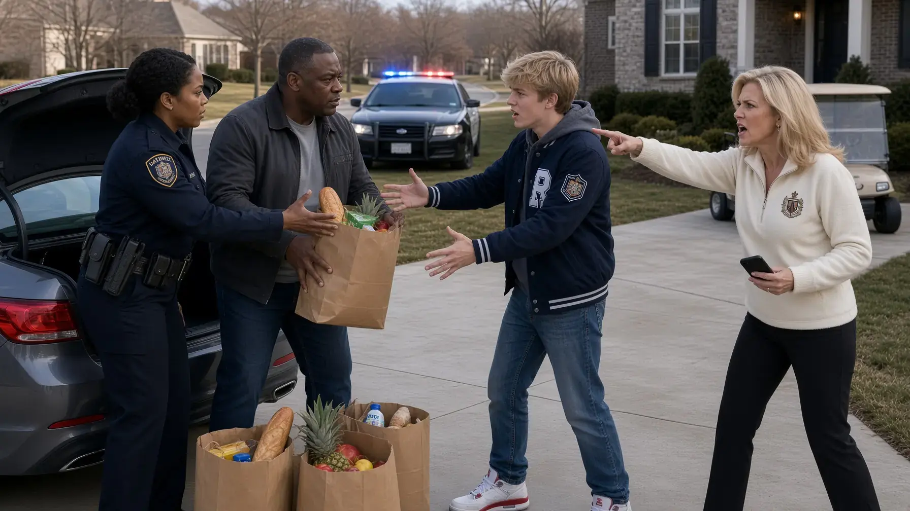 The HOA President Told Her Son, “Take His Groceries—He Owes Us” — On Audit Day, She Called Police to His Driveway