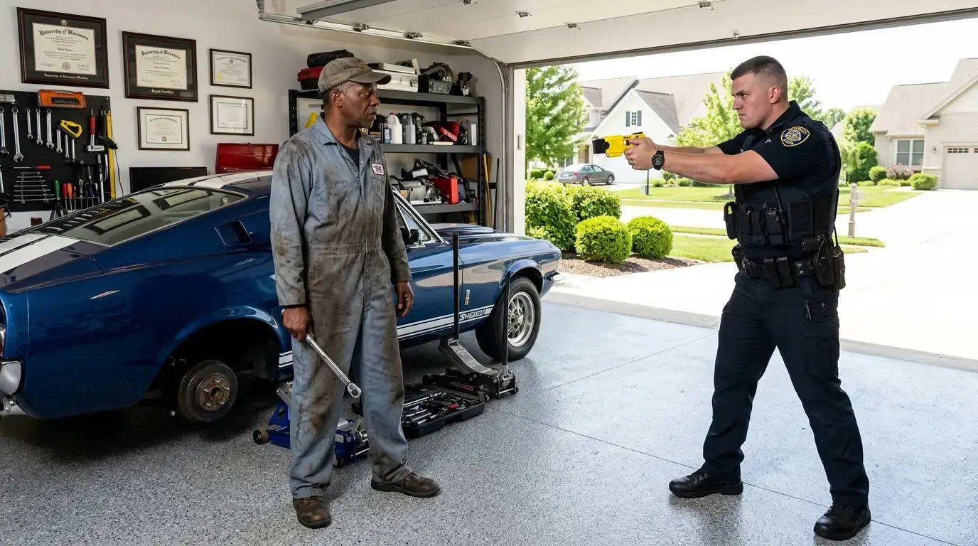 Cop Pointed a Gun at a Black Man in His Own Garage — Then Learned He Was the Homeowner