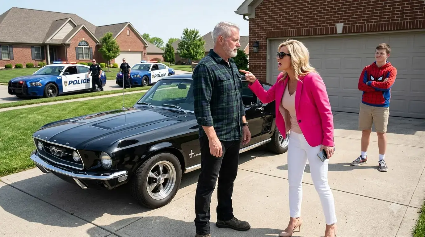 HOA Karen Called the Cops When Her Son Demanded My Mustang — Then the Officers Called Me “Chief”