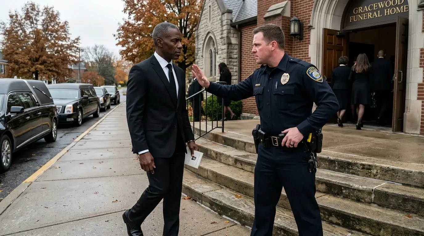 Police Restrained a Grieving Black Man Outside His Brother’s Funeral — Then Their Own Colleagues Rushed Over and Said, “Do You Know Who You Just Put in Cuffs?”
