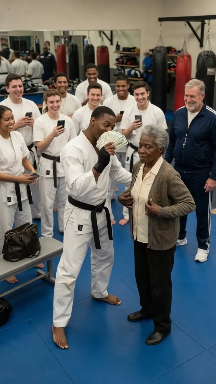 A Black Belt Champion Offered a Black Grandma $10,000 to Hit Him — Then His Trainer Saw Her Stance and Shouted, “Don’t Let Her Move.”