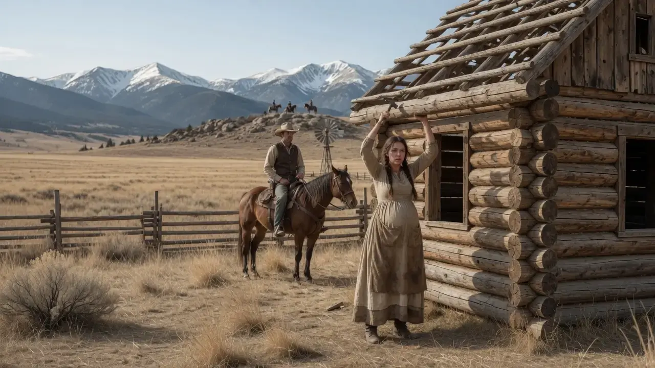 Pregnant Woman Built a Cabin Alone — Until a Rich Cowboy Admired Her Strength