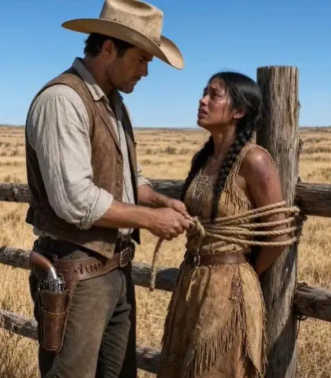 “Do Whatever You Want, Cowboy” Said the Apache Woman Who Was Tied To The Rancher’s Fence - But Then…