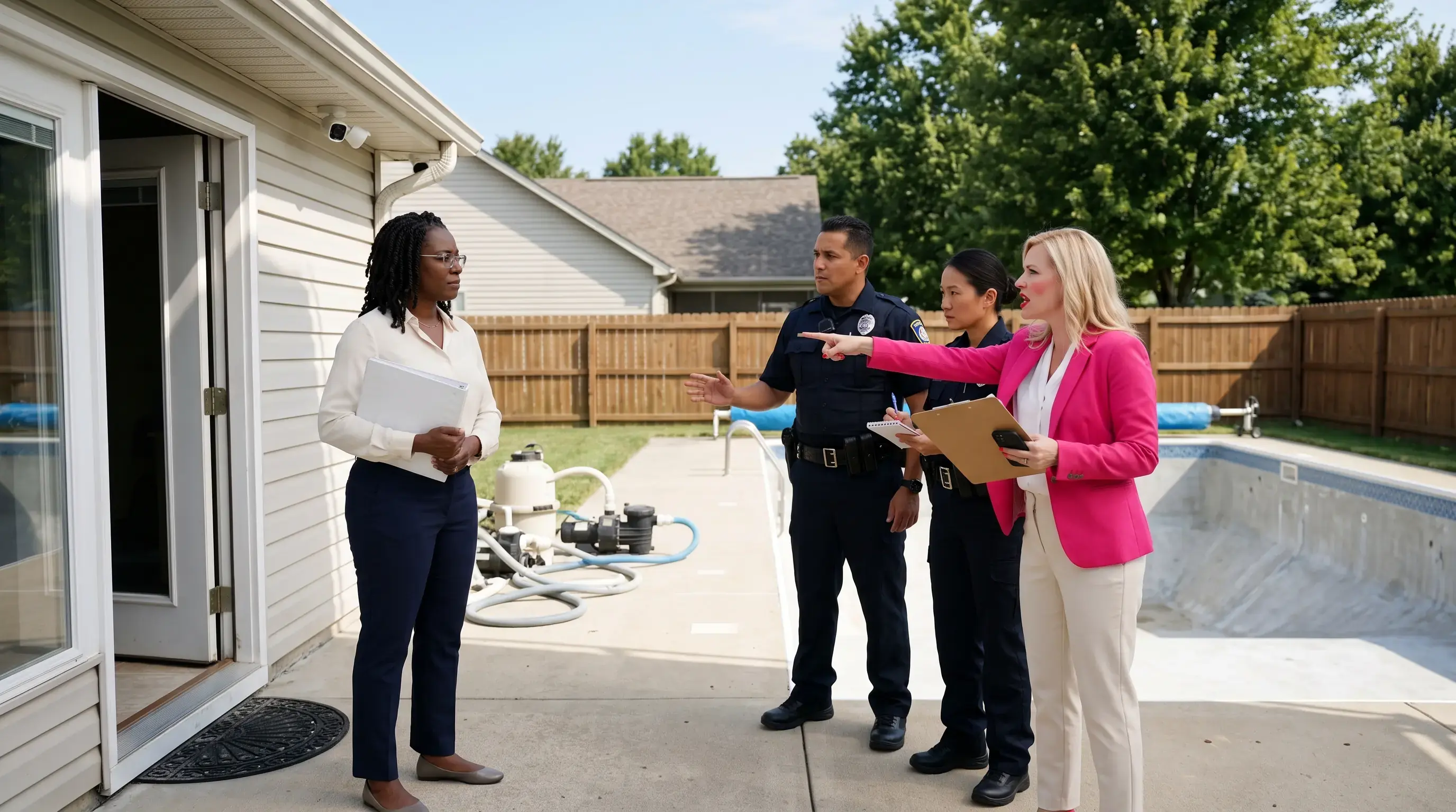 I Drained My Pool — Then Karen Returned With The Cops Claiming It Was Hers