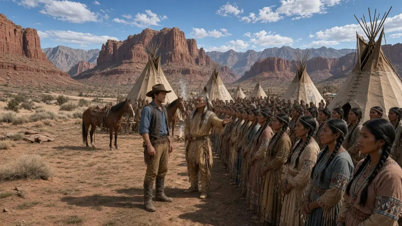 The Cowboy Found Water for the Apache...Then the Chief Lined Up 22 Women—His Answer Shocked Everyone