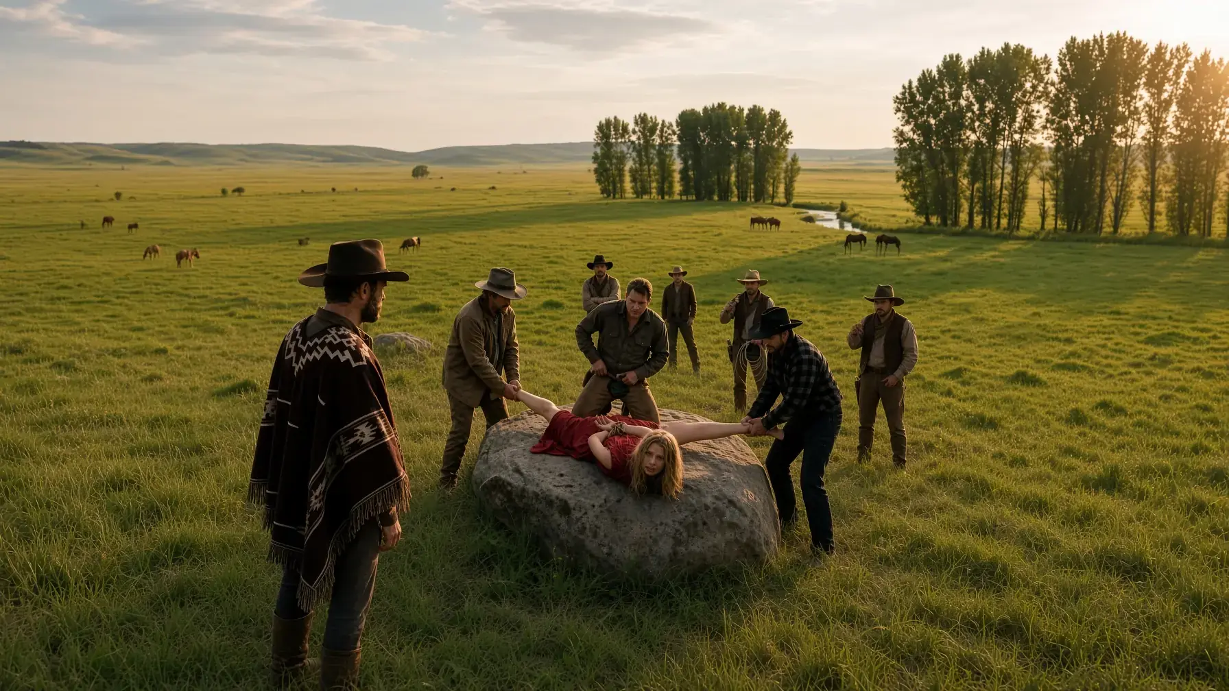 Bandits Kidnapped a Beautiful Woman, Unaware the Cowboy Beside Her Was a Legendary Gunslinger
