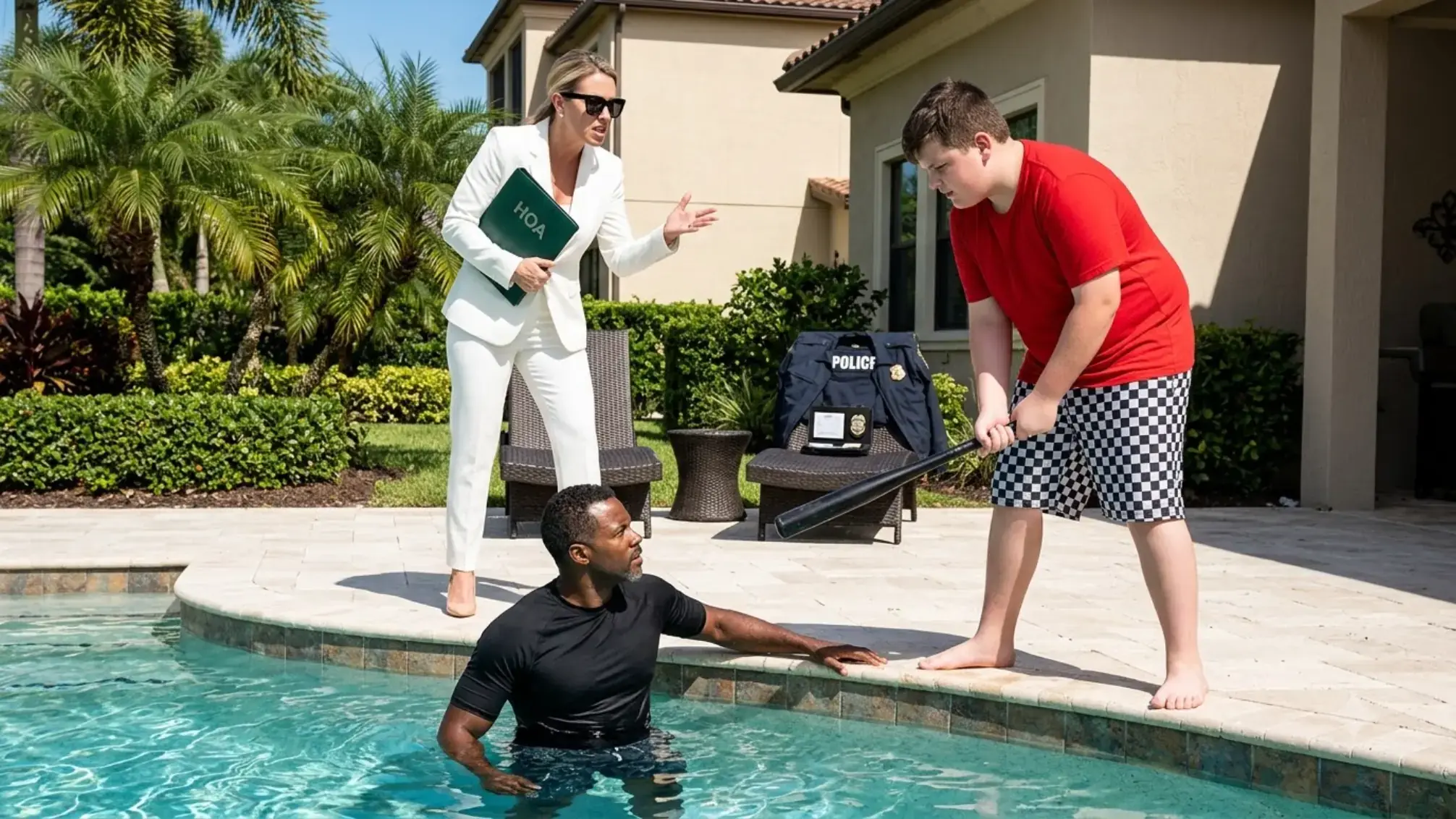 HOA President Sent Her Son With a Bat to Remove a Black Homeowner — Then His FBI Badge Hit the Pool Deck