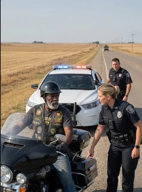 Cops Stopped an Elderly Man on a Motorcycle — Then a Military Convoy Arrived Minutes Later