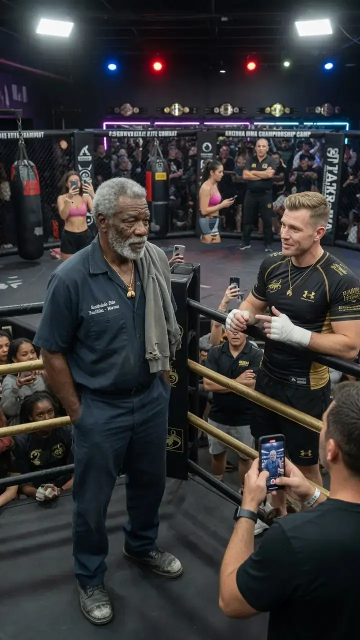 A MILLIONAIRE MMA COACH HUMILIATED HIS BLACK JANITOR FOR THREE YEARS — THEN THE JANITOR STEPPED INTO THE RING