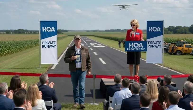 An HOA Paved a Private Runway Across His Family Farm — Then a Small Plane Lined Up for the Grand Opening