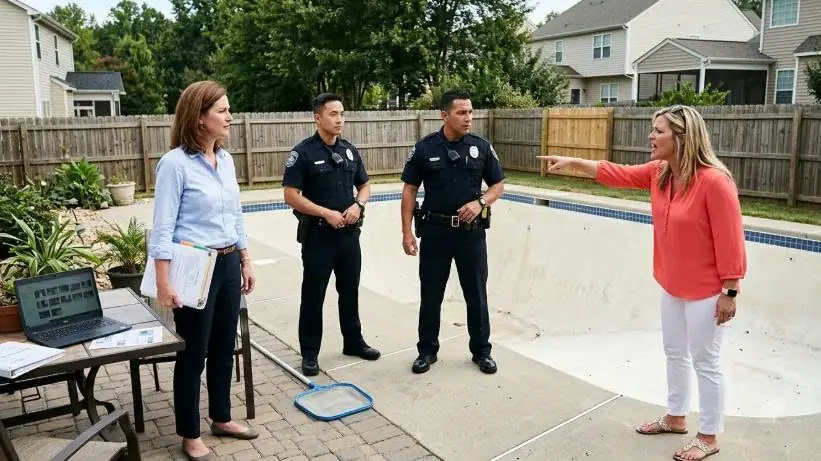 I Drained My Pool — Then Karen Returned With The Cops Claiming It Was Hers