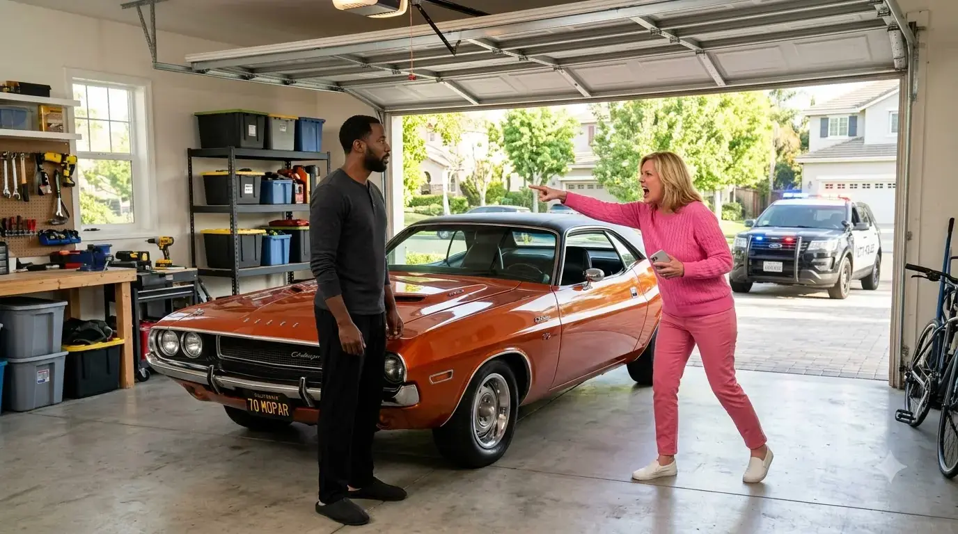 HOA Karen Called 911 When I Opened My Garage — Then the Officer Told Her Who Really Stole Her Car