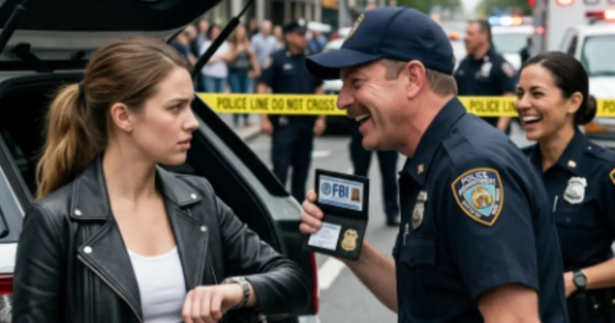 A POLICE OFFICER MOCKED A WOMAN’S FBI BADGE IN FRONT OF HIS SUBORDINATES — THEN SHE WARNED HIM HE HAD ONLY 4 MINUTES BEFORE DISASTER STRUCK.