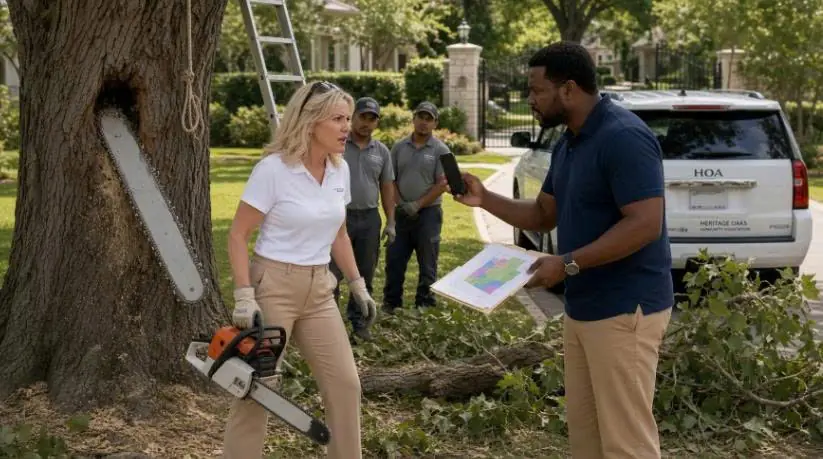 HOA Karen Cut Down the Young Trees in My Yard — So I Gave Her a Lesson She Couldn’t Hide From