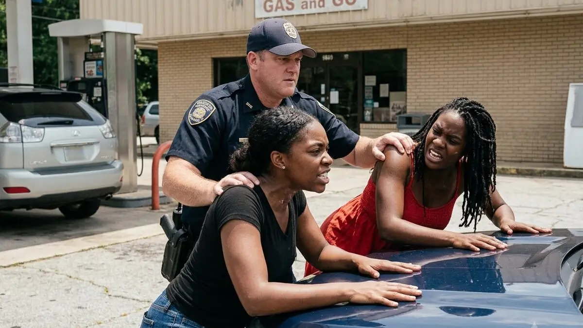 One Officer Pins Two Black Sisters to His Cruiser Then Something Starts Blinking