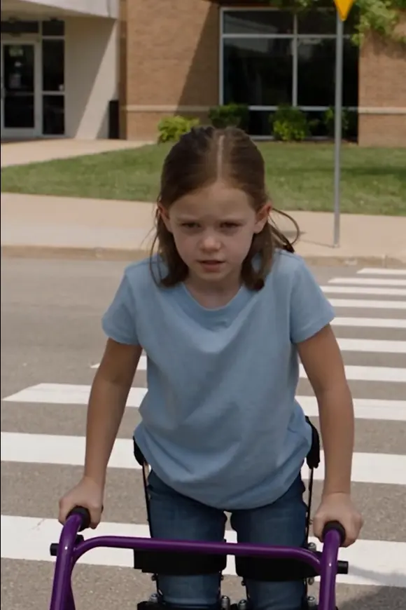 A Little Girl Asked Twelve Bikers to Help Her Cross the Street. Then One of Them Discovered His Own Name Hidden Inside Her Leg Brace