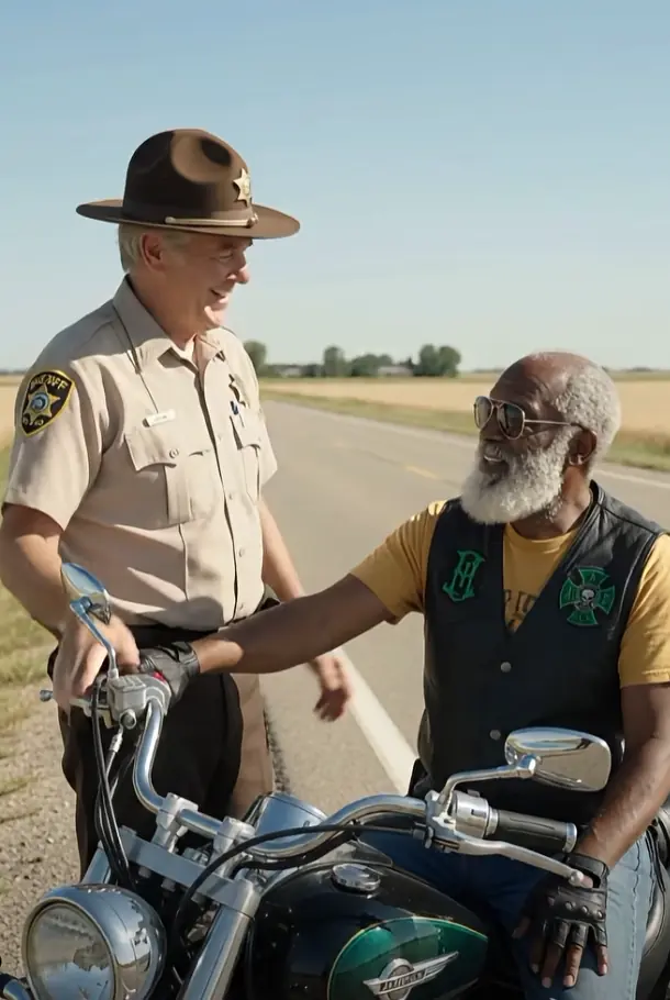 Cops Stopped an Elderly Man on a Motorcycle — Then A Military Convoy Arrived Minutes Later
