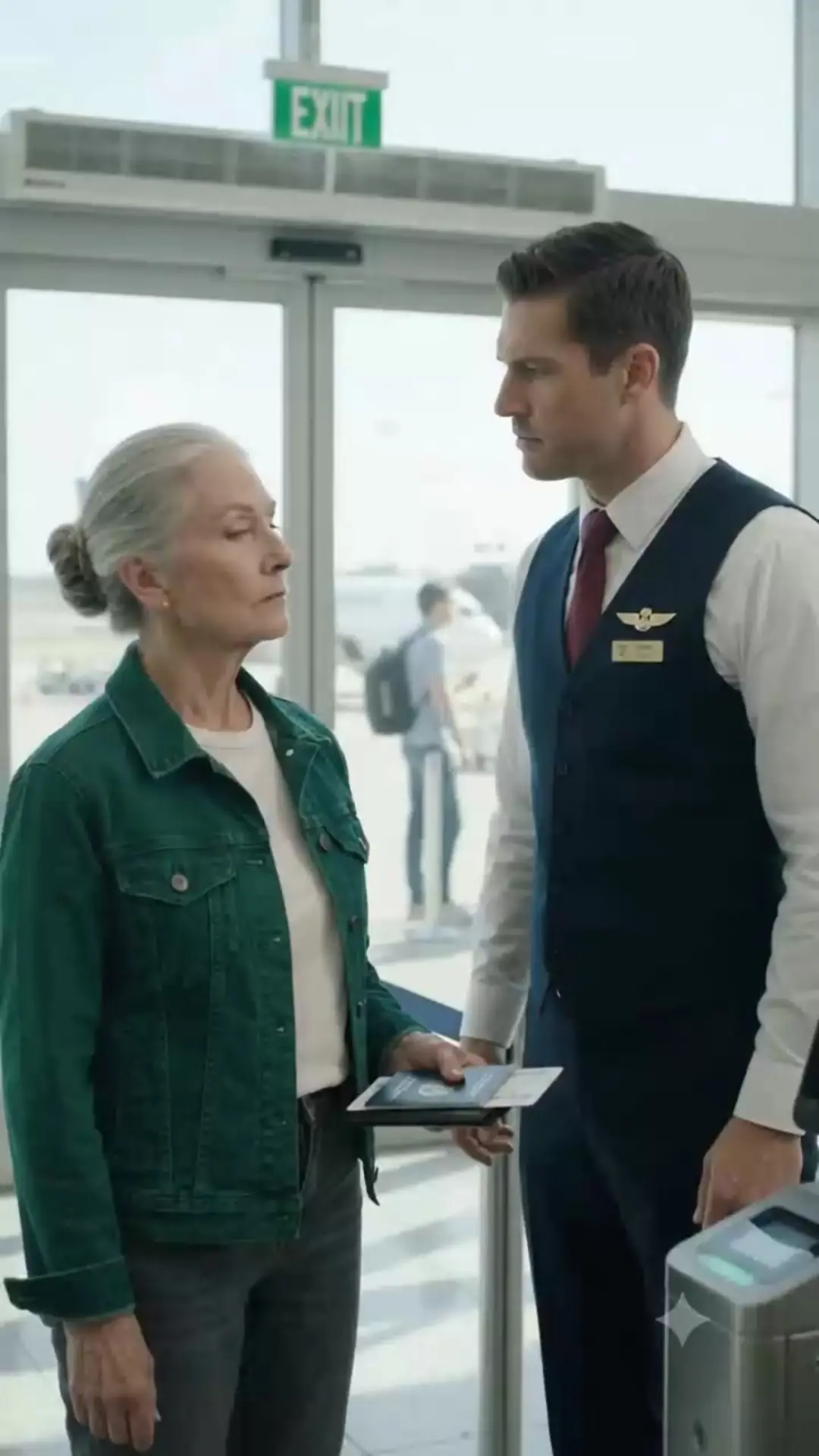 The Gate Agent Tried to Stop an Elderly Woman from Boarding—But When the Captain Saw Her, His Shocking Reaction Left the Entire Airport Speechless!
