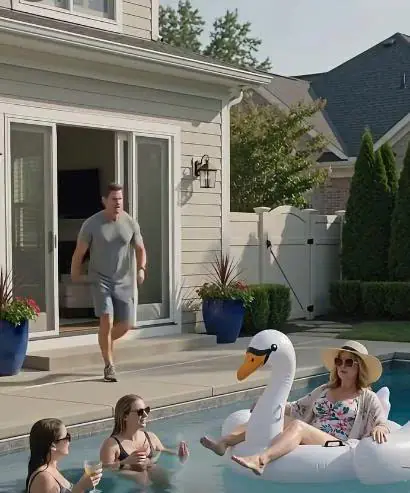 She Used Her Neighbor’s Pool Like It Belonged to the HOA — Then He Saw the Key in Her Hand
