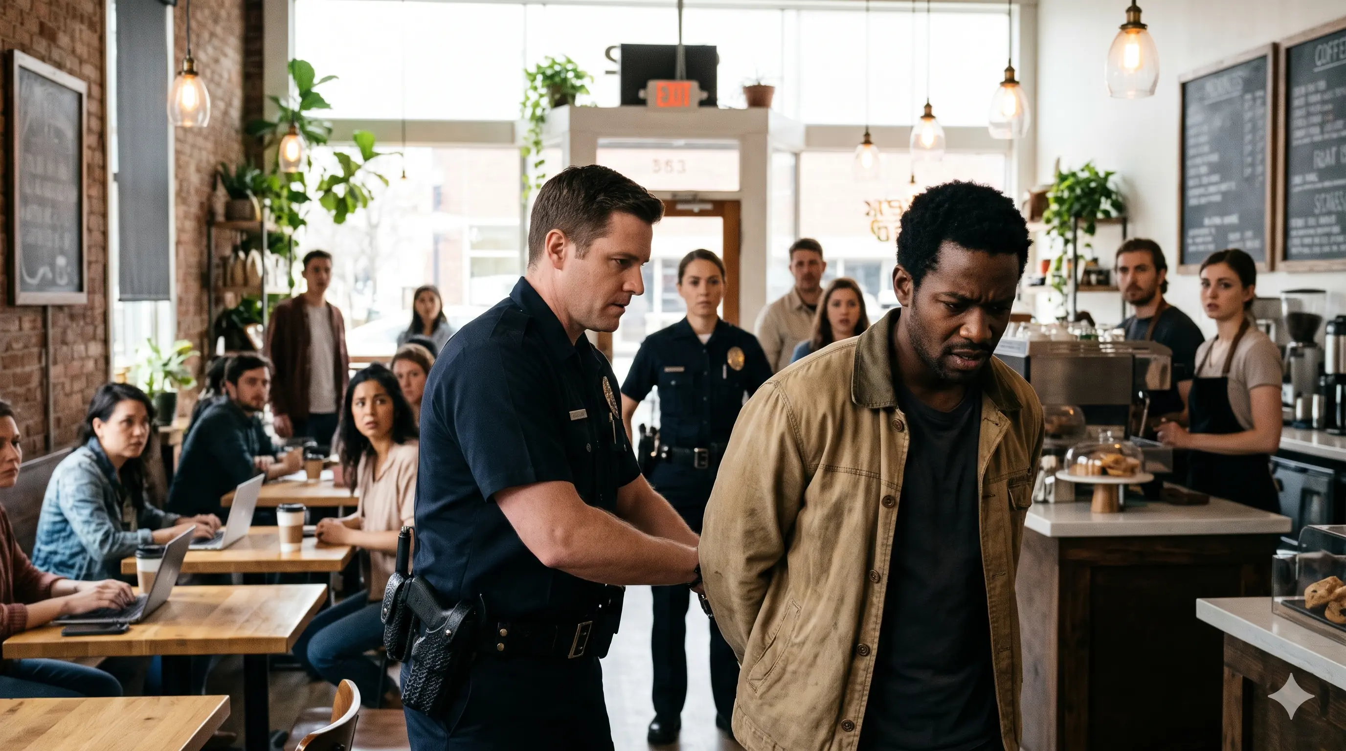 "The Police Chief Handcuffed Me in a Coffee Shop—He Had No Idea Why I Had Been Sitting There for Months.