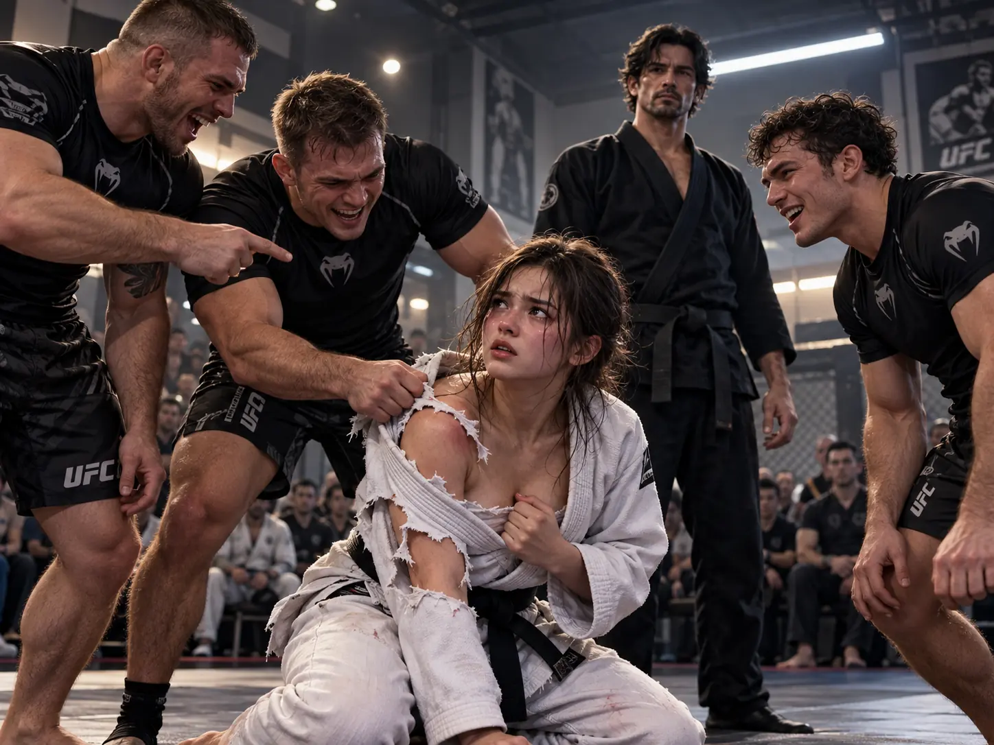 THE MMA FIGHTERS HUMILIATED THE GIRL AND RIPPED HER GI — UNTIL THE QUIET MAN BEHIND THEM STOOD UP