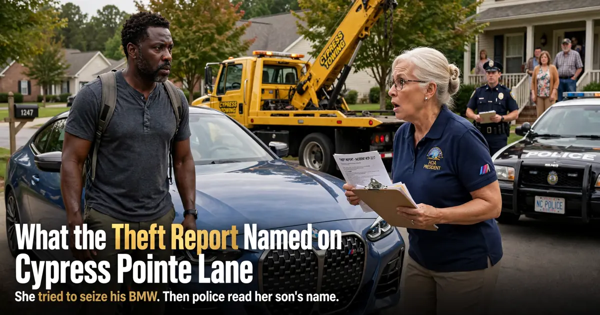 What the Theft Report Named on Cypress Pointe Lane