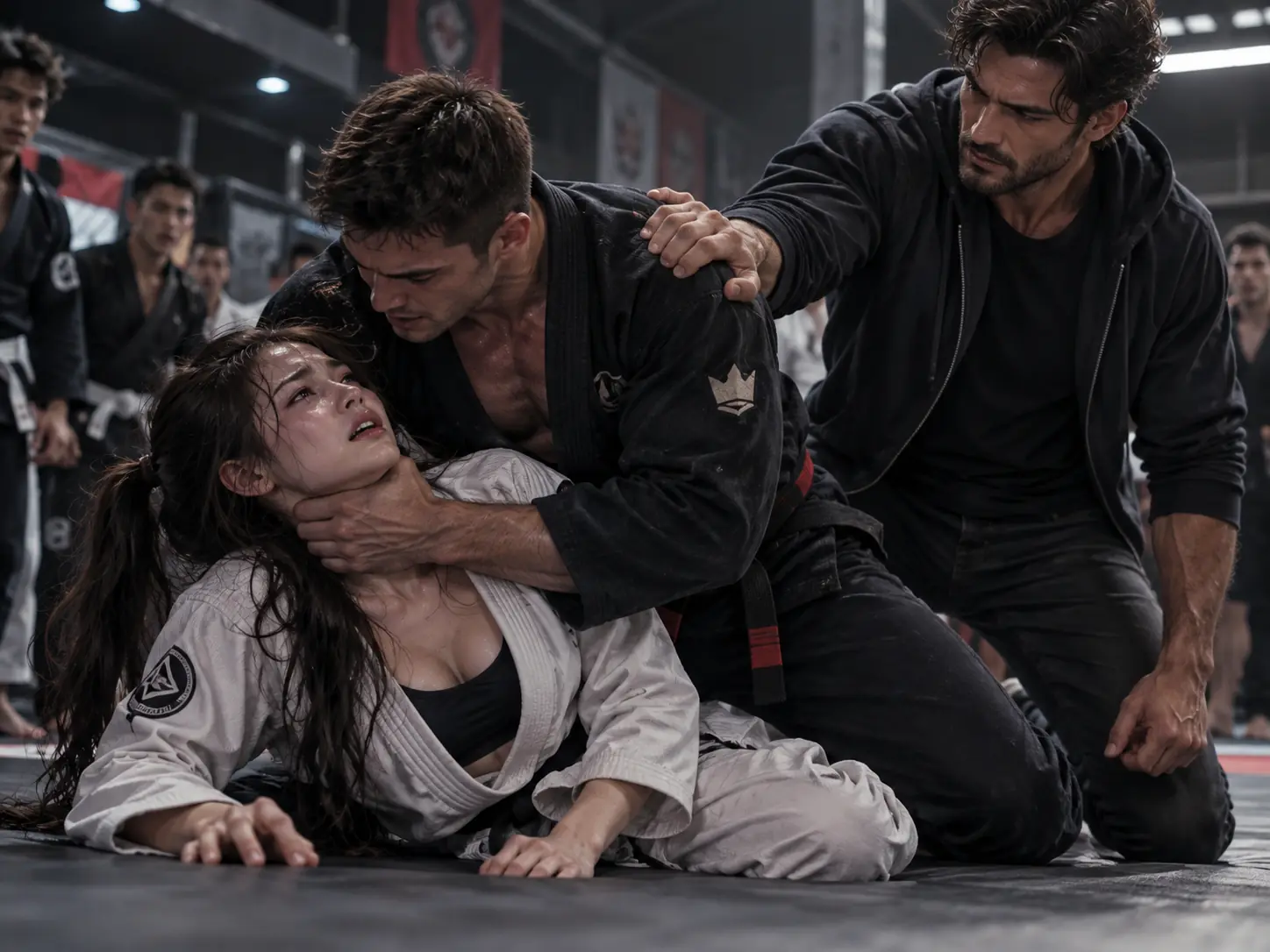 “You Asked for This,” the Champion Sneered—Until a Stranger Grabbed His Arm and Said, “Take Your Hands Off Her.”